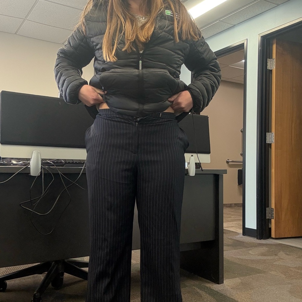 Women's Tahari Navy Blue Pinstripe Work Slacks